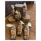 Native American Indian Glass Christmas Ornaments