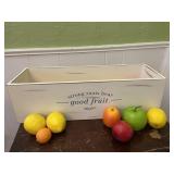 Good Fruit Wood Box & Fruit Decor