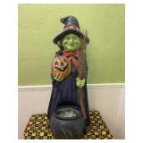 Large Halloween Witch & Cauldron Decoration