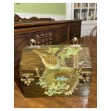 Wood Bird Box Vintage Purse