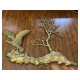 Solid Brass American Eagle Wall Sculpture XLarge