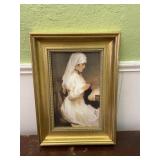 Red Cross Nurse Gold Framed Print