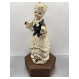 Small Victorian Lady Figurine Black Shirt