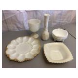 White Glassware Inc Egg Platter Milk Glass