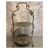 Bird Accent Double Serving Tray