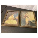 Little Boy & Girl Wood Framed Prints