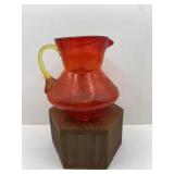 Amberina Small Red Pitcher Vintage