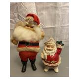Vintage Santa Figurines Set of 2 Inc Napco