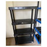 Black Plastic Storage Utility Shelf