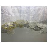 Crystal/Glass Pedestal Bowls & Cake Plate