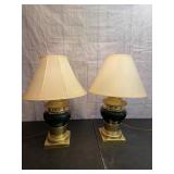 Pair of Lamps Gold Accent