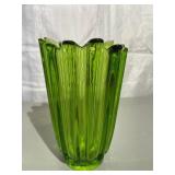 Green Vintage Viking Glass Vase MCM
