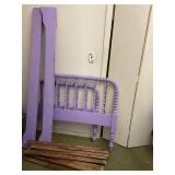 Purple Twin Wooden Bed Frame & Slats
