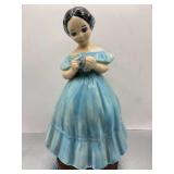 Little Girl in Blue Dress Vintage Figurine