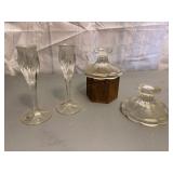 Crystal & Glass Candle Holders 2 Sets