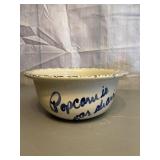 Large Stoneware Popcorn Pottery Bowl