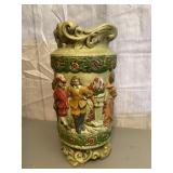 Large Green Umbrella Stand Vase Vintage