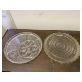 Nice Quality Clear Glass Serving Platters Set of 2
