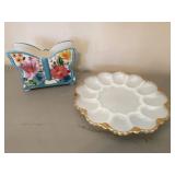 Egg Plate & Napkin Holder