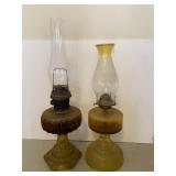 Vintage Glass Oil Lamps