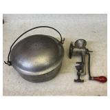 Vintage Meat Grinder & Pot