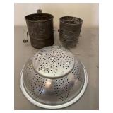 Vintage Sifters & Strainer