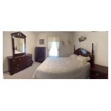 4 Piece Cherry Bedroom Suit (Full)