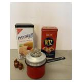 Cracker Advertising Tin Canisters, Etc