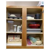 Tupperware & Contents of Cabinet