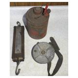 Gas Can, Hanging Scale, Etc