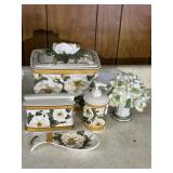 Antique Bathroom Dish Set