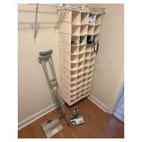 Shoe Holder, Crutches, Scale & Etc.
