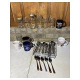 Jars Cups Mugs & Silverware