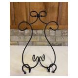 Black Scroll Metal Easel Display Stand