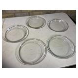 Set of 5 Clear Glass Baking Dishes Inc Pyrex