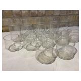 Set of Clear Drinking Glasses Small & Medium