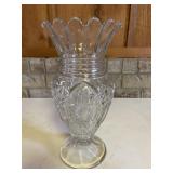 Clear Cut Glass Vintage Flower Vase