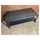 Modern Grey Coffee Table on Wheels