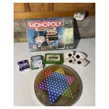 Monopoly Chinese Checkers & Misc Card Games