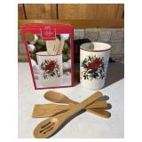 Lenox Cardinal Wooden Utensils & Holder