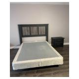Modern Bed Frame Headboard Box Spring & Nightstand