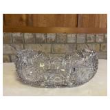 Nice Quality Clear Cut Glass Serving Bowl