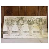 Large Modern Floral Canvas Print