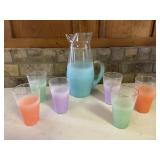 Colorful Blendo Pitcher & Drink Glasses