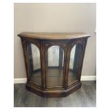 Small Vintage Wood Table Display Cabinet