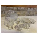 Misc Clear Glass Dishes & Candle Holders
