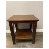 Small Wood Nightstand Accent Table