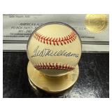 Ted Williams Autographed Baseball