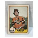 Signed Jack Clark card