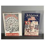 1939 & 1944 Philadelphia Athletics Scorecard &